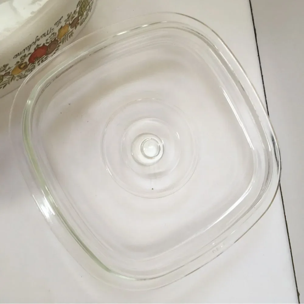 TWO‎ CORNING WARE SPICE OF LIFE BAKING DISHES WITH LIDS